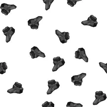 Pattern subbituminous coal ore cartoon vector Stock Illustration