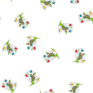 Pattern succulents indoor vertical garden cartoon vector Illustrazione stock