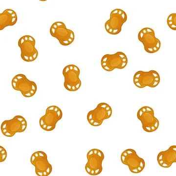 Pattern suck pacifier baby color icon vector 스톡 일러스트