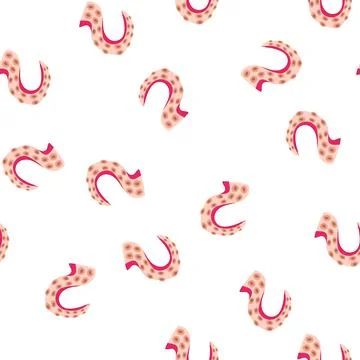 Pattern suction octopus tentacle cartoon vector Stock Illustration