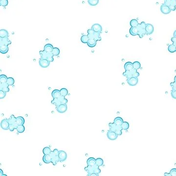 Pattern suds shampoo foam cartoon vector Stock Illustration