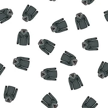 Pattern suede leather jacket male cartoon vector Illustrazione stock