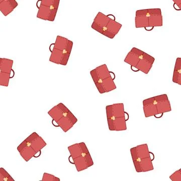 Pattern suitcase briefcase leather cartoon vector Stock-Illustration
