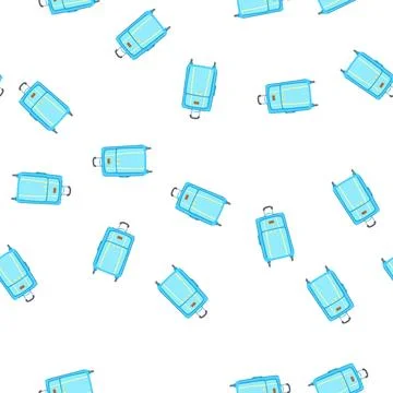 Pattern on suitcase cartoon vector イラスト素材