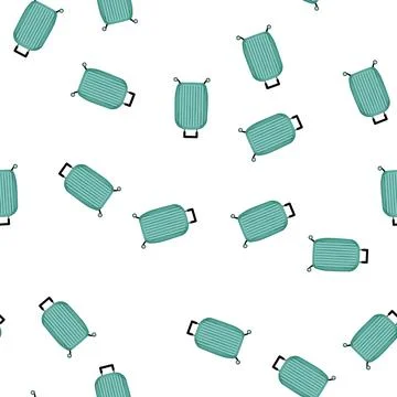 Pattern suitcase luggage bag cartoon vector Stock Illustration
