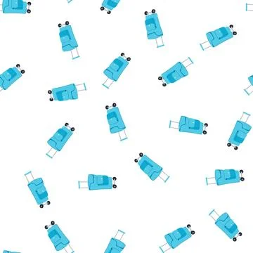 Pattern suitcase trolley bag cartoon vector 库存插图