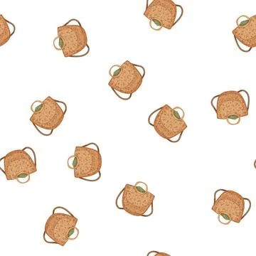 Pattern summer beach bag cartoon vector Stock Illustration