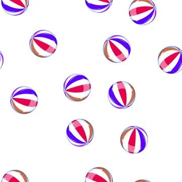 Pattern summer beach ball cartoon vector 스톡 일러스트