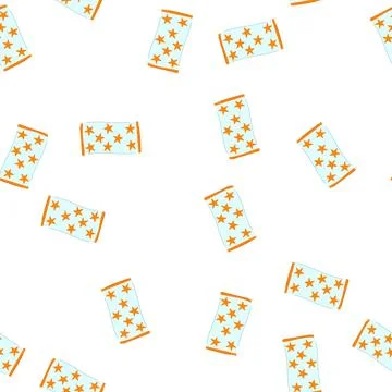 Pattern summer beach towel cartoon vector 스톡 일러스트