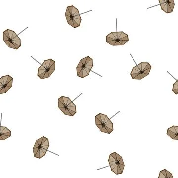 Pattern summer beach umbrella cartoon vector Stockillustratie