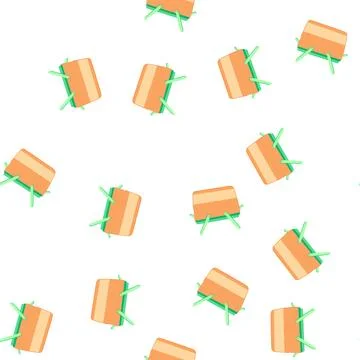 Pattern summer cooler box cartoon vector Stock Illustration