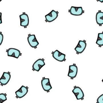 Pattern summer diving mask cartoon vector 스톡 일러스트