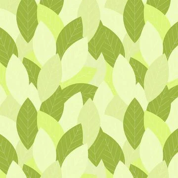 Pattern summer green leaf Stock Illustration