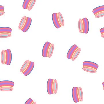 Pattern summer inflatable swimming pool cartoon vector Stock Illustration