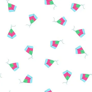 Pattern summer kite cartoon vector 스톡 일러스트