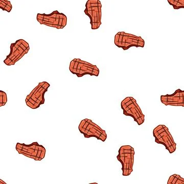 Pattern summer steak grill cartoon vector Ilustración de archivo