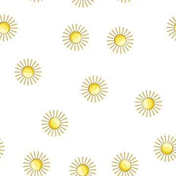 Pattern summer sun cartoon vector Stock Illustration