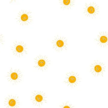 Pattern summer sun character cartoon vector Illustrazione stock