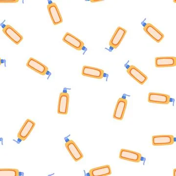 Pattern summer sun cream cartoon vector 库存插图