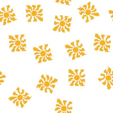 Pattern summer sun groovy cartoon vector Stock Illustration
