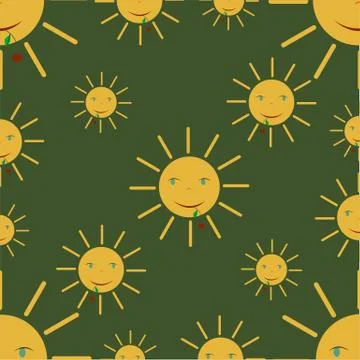 Pattern - Summer - Sun. Illustrazione stock