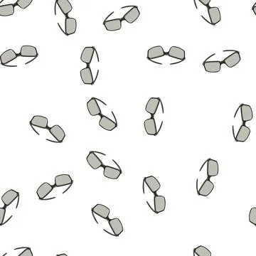 Pattern summer sunglasses men cartoon vector Stock Illustration