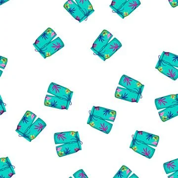 Pattern summer swimsuit men cartoon vector Stock Illustration