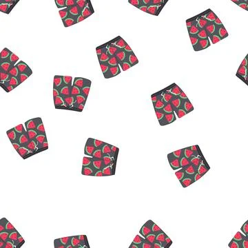 Pattern summer swimsuit men cartoon vector Illustrazione stock