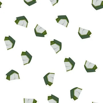 Pattern summer tent camp color icon vector Illustrazione stock