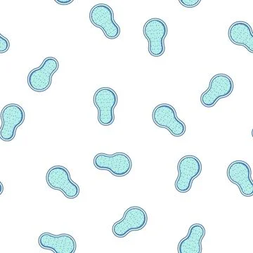 Pattern summer top view pool cartoon vector Stock Illustration