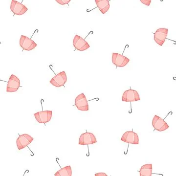 Pattern summer umbrella rain cartoon vector Stock Illustration