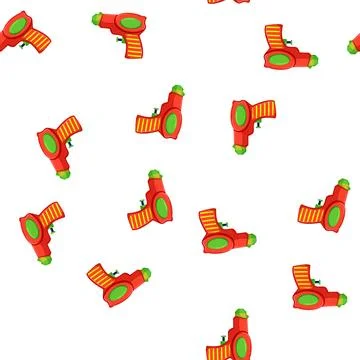 Pattern summer water gun toy cartoon vector イラスト素材