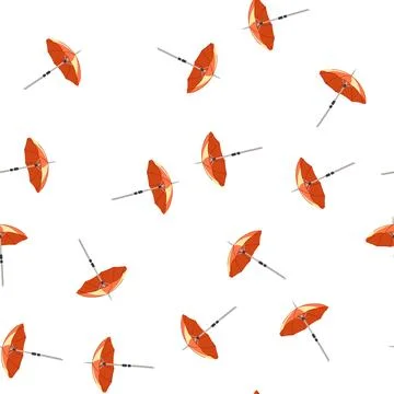 Pattern sun beach umbrella cartoon vector イラスト素材