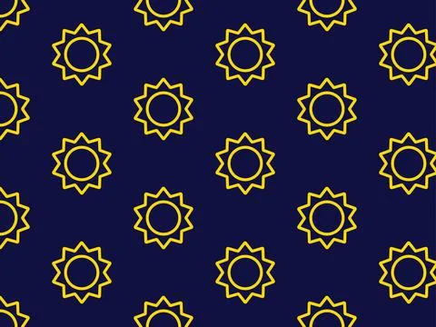 Pattern sun. Dark background. Vector illustration Stock Illustration