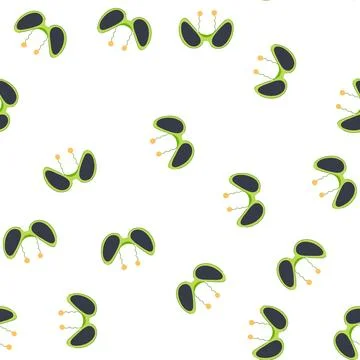 Pattern sun party glasses cartoon vector Illustrazione stock