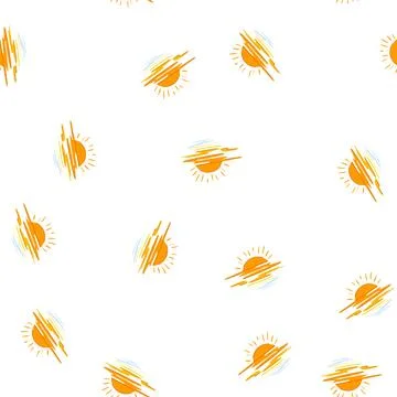 Pattern sun sunset cartoon vector 스톡 일러스트