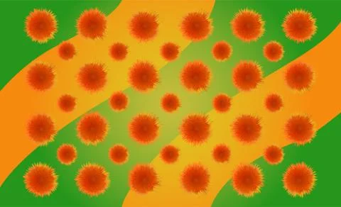 Pattern with sunny dandelions Stock Illustration