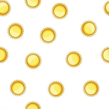 Pattern sunny sun cartoon vector Stock Illustration