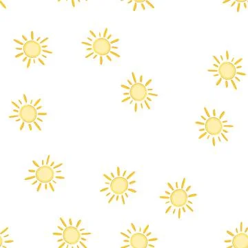 Pattern sunny sun cartoon vector 스톡 일러스트