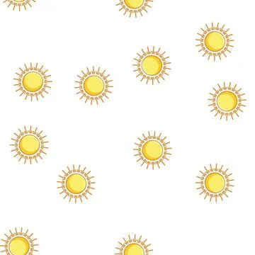 Pattern sunrise sun cartoon vector Stock Illustration