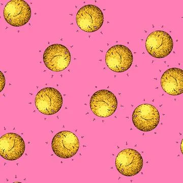 Pattern sunrise sun sketch hand drawn Illustrazione stock