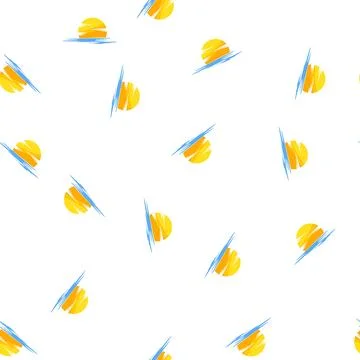 Pattern sunrise sunset cartoon vector Stock Illustration