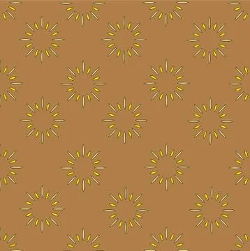 The pattern of suns (brown ) Stock-Illustration