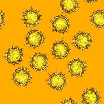 Pattern sunset sun sketch hand drawn Stock Illustration