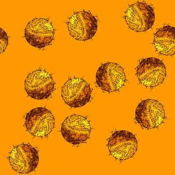 Pattern sunshine sun sketch hand drawn Ilustração Stock