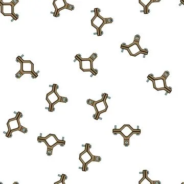 Pattern support pipe clamp cartoon vector Stock Illustration