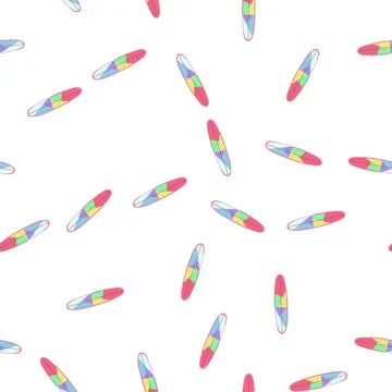 Pattern surf surfboard cartoon vector Stock Illustration