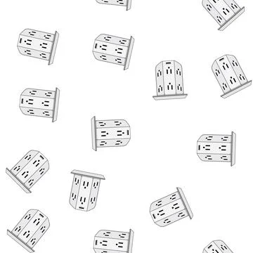 Pattern surge power strip smart cartoon vector イラスト素材