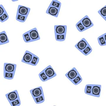 Pattern surround speaker music cartoon vector Stock Illustration