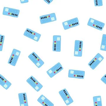 Pattern survey voting clicker cartoon vector Stock Illustration